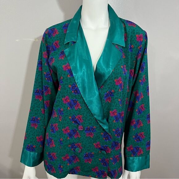 Vintage Gold Label Victoria's Secret Smoking Jacket/Pajama Top - S‎ - Picture 4 of 12